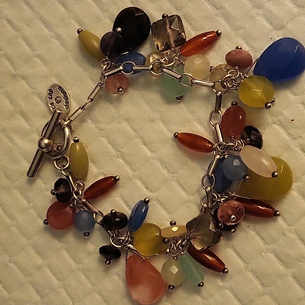 NWOT Erica Zap gemstone silver 925 bracelet